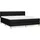 vidaXL Boxspringbett mit Matratze Schwarz 180x200 cm Stoff