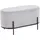 SalesFever Polsterhocker Cord-Optik 80 x 42 x 40 cm Hellgrau/Schwarz