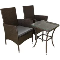 MonsterShop Jardí Bistro Set 3-tlg. Braun