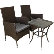 MonsterShop Jardí Bistro Set 3-tlg. Braun