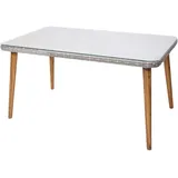 Mendler HWC-H65 Gartentisch 150 x 90 x 78 cm grau