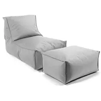 Mokebo Sitzsack Grau, 60x65x140 cm, Oeko-Tex®, Gartenmöbel, Gartenstühle, Outdoor-Sitzsäcke