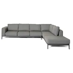 BEST Lounge Set ATHENE, Aluminium Anthrazit / Kissen Sunproof (100 % Polypropylen)