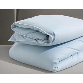 RIBECO Federbettdecke RIBECO "Leon", blau (saphirblau), B:135cm L:200cm, Bezug: 100% Baumwolle. Füllung: 90% Daunen, 10% Federn, Bettdecken, unser Ballonbett, wie in alten Zeiten