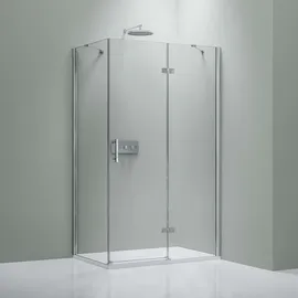 Bernstein DX403 Eckdusche mit Drehtür rechts 100 x 90 cm transparent/Echtglas D648360641500
