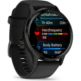 Garmin Venu 3 schwarz / schiefergrau mit Silikonarmband