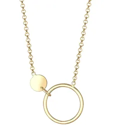 Elli Erbskette Kreis Plättchen Geo Design 925 Silber 45 Damen 