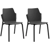 Mobili Rebecca Rebecca Mobili Gartenstuhl 56 x 47 x 83 cm schwarz 2 St.