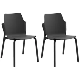 Mobili Rebecca Rebecca Mobili Gartenstuhl 56 x 47 x 83 cm schwarz 2 St.