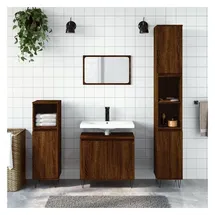 vidaXL Badschrank Braun Eichen-Optik 58x33x60 cm Holzwerkstoff