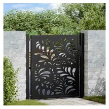 vidaXL Gartentor 105 x 106 cm Schwarz/Stahl