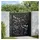 vidaXL Gartentor 105 x 106 cm Schwarz/Stahl