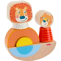 HABA 2012245001 - Steckspiel Löwe, Holz, 7-teilig, Motorikspiel