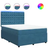 vidaXL Boxspringbett 140 x 200 cm Blau