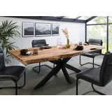 MASSIVMOEBEL24.DE Baumtisch 200 x 77 x 100 cm natur