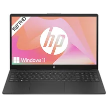 HP 15-fd0310ng, Laptop, mit 15,6 Zoll Display, Intel® N-Series,N100 Prozessor, 8 GB RAM, 512 SSD, UHD Graphics, Schwarz, Windows 11 Home (64 Bit)