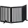 Relaxdays Absperrgitter 92 cm Schwarz