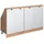Vicco Dachschrägenschrank-Set Rion 140 x 83,8 x 46 cm Weiß Riffel / Honigeiche