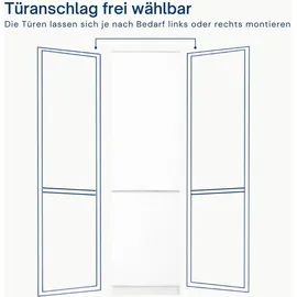 home collective Mehrzweckschrank 50x40x180,5 cm Weiß