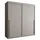 home collective Schwebetürenschrank 180 x 200 x 62 cm Grau/Schwarz