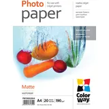 COLORWAY - photo paper - matte - 20 sheet(s) - A4, 190 g/m2