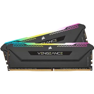 64GB Kit2x 32GB, 3200 MHz, DDR4-RAM, DIMM RAM, Schwarz