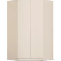 Eckkleiderschrank RAUCH "Agordo", beige (champagner), B:117cm H:229cm T:117cm, Holzwerkstoff, Schränke, voll ausgestattet mit viel Stauraum MADE IN GERMANY