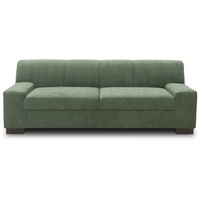 DOMO. Collection Norma Sofa / 3er fest / Größe 212 x 85 x 74 cm (BxTxH) / Bezug Polyester grün