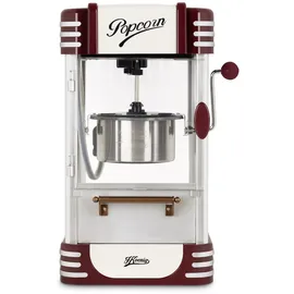 h.koenig Popcorn Machine, einfach und schnell, Retro-Design, Topf aus Edelstahl und Aluminium, Kapazität 50 g