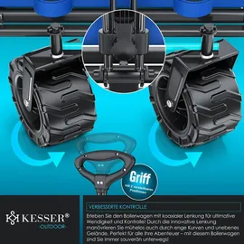 Kesser Bollerwagen mit breiten Reifen blau/grau