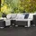 ECD Germany WPC Terrassenfliesen 30x30 cm 44er Spar Set Anthrazit, geriffelt, Holzoptik, Bodenbelag mit Drainage, Terrassendielen Balkonfliesen, Klickfliesen für Terrasse Garten Balkon