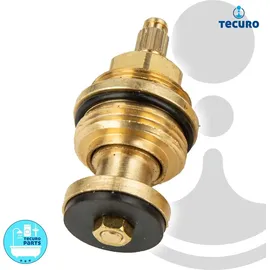tecuro Universal Ventil Oberteil für Zweigriff-Armaturen und Ventile, 3/4 Zoll - Messing
