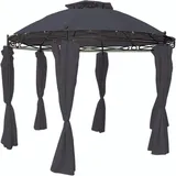 Mojawo - Pavillon Rund Anthrazit Ø350cm-mmc3603