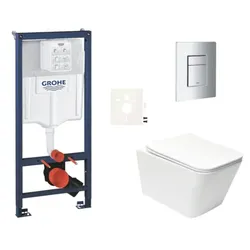 Swiss Aqua Technologies Infinitio Hänge-WC Set für Trockenbau / Vorwandinstallation SIKOGRSIN12SCP00