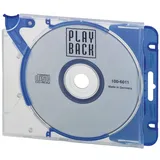 Durable CD-Hardbox Quickflip complete für 1 CD, PP, 155x126x27mm, transparent/blau, 5 Stück,