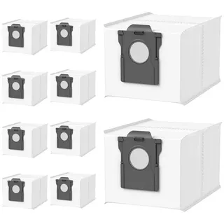 BlingBin Staubsaugerbeutel 10 Stück Staubbeutel für Dreame S10/X10/X30/S30 Pro Ultra/X40/X40 Pro, 10 St., Saugroboter Zubehör, 3,2 Große Kapazität Staubsaugerbeutel Ersatz weiß