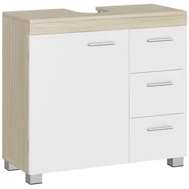 VASAGLE Waschbeckenunterschrank 3 große Schubladen 70 x 64 x 30 cm Beige