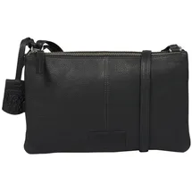 Burkely Damen Soft Skylar Double Pocket Zip Crossbody, schwarz - Einheitsgröße