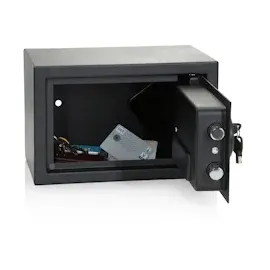 HJH Office Tresor Safe COMPACT III Stahl