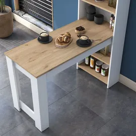 Skye Decor Küchentisch 120 x 53,8 x 153,6 cm braun/weiß