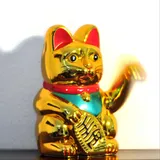 Freak Scene Glückskatze - Maneki-Neko - Winkekatze - 13 cm - Gold