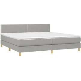 vidaXL Boxspringbett 200 x 200 cm Hellgrau