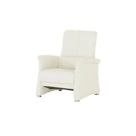 HIMOLLA Fernsehsessel 6001 Leder 81 x 98 x 86 cm Creme mit Kopfteil