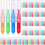 COOL-i ® Interdentalbürsten, 100St Interdentalbürste (Rot,Blau,Hellgrün Orange)