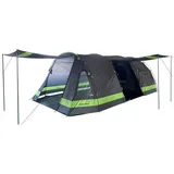Skandika Tunnelzelt Kambo 12 Personen | Camping Zelt mit 2 Schlafkabinen für 6 Mann, Wasserdicht mit 3000 mm Wassersäule, 3 Eingänge, Sonnendach, Vorzelt | Familienzelt, Campingzelt, Outdoor