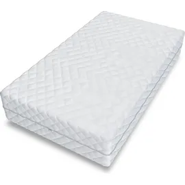 Fdm Matratze 100x200 cm MONTALTO Höhe ca. 17 cm H3 H4 Premium Multipocket-Taschenfederkern 7 Zonen Kokos