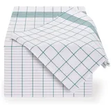 Blumtal 5er Set Premium Geschirrtücher - Hochwertige Geschirrhandtücher, 100% Baumwolle, grün kariert, 50x70cm
