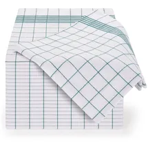 Blumtal 5er Set Premium Geschirrtücher - Hochwertige Geschirrhandtücher, 100% Baumwolle, grün kariert, 50x70cm