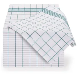Blumtal 5er Set Premium Geschirrtücher - Hochwertige Geschirrhandtücher, 100% Baumwolle, grün kariert, 50x70cm