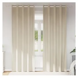vidaXL Verdunkelungsvorhänge 2 pcs Creme 140 x 225 cm Samt